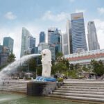 Merlion, a singapore iconic statue
