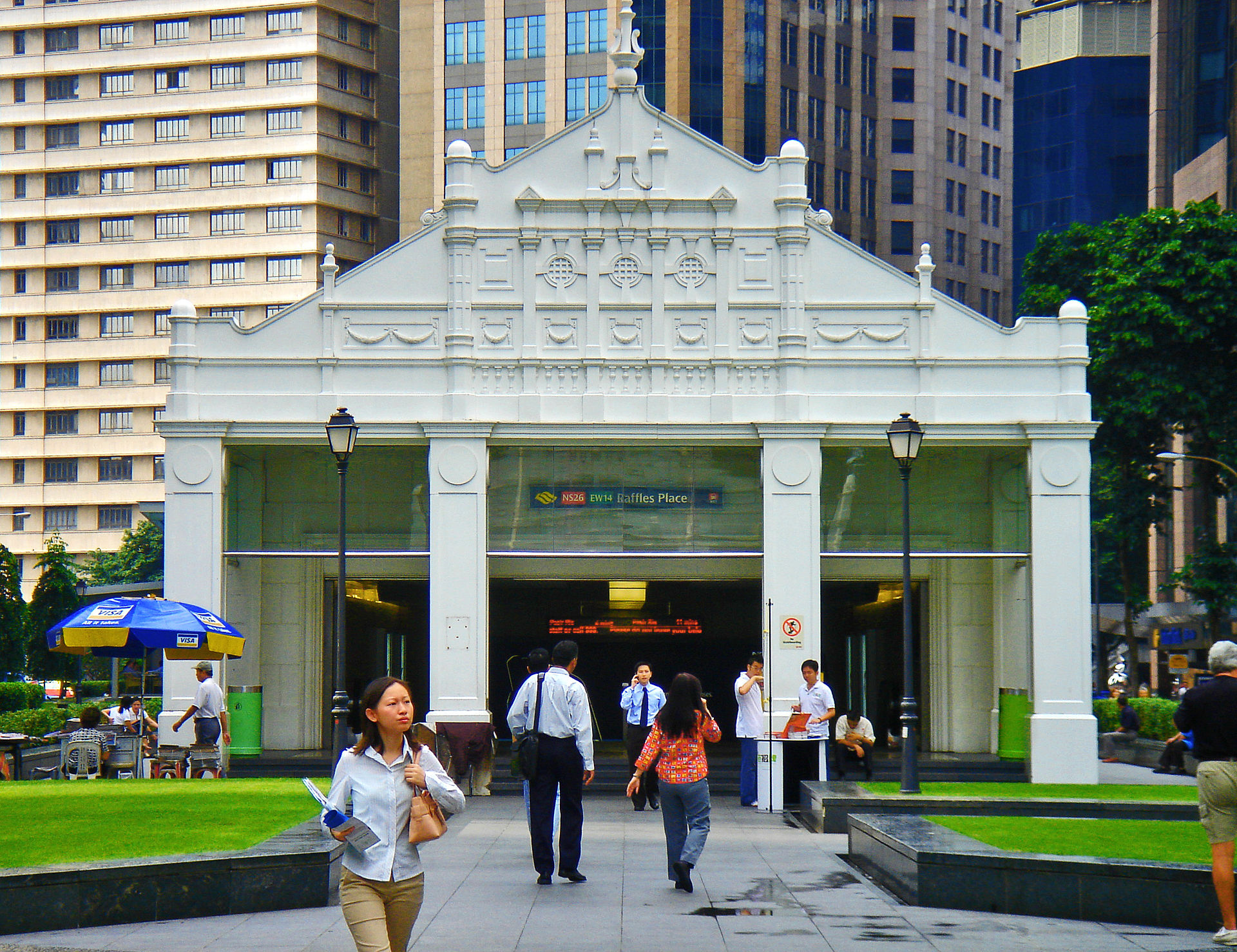 Raffles Place is centre of Financial District of Singapore